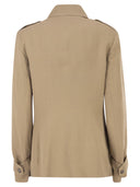 Antonelli Firenze Viscose And Linen Safari Jacket With Utility Detailing
