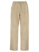 Antonelli Firenze Soft Suede Trousers With Elasticated Waist