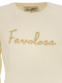 Mc2 Saint Barth Wool And Alpaca Blend Jumper With Favolosa Embroidery