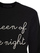 Mc2 Saint Barth Wool And Cashmere Blend Sweater With Embroidery Queen Of The Night