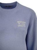 Mc2 Saint Barth Wool And Cashmere Blend Sweater With Embroidery Nessuno Te L'ha Chiesto