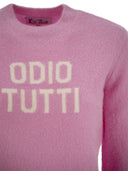 Mc2 Saint Barth Wool And Alpaca Blend Sweater With Embroidery Odio Tutti
