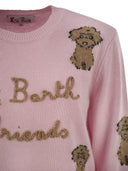 Mc2 Saint Barth Wool Blend Jumper With Embroidery