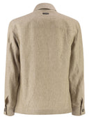 Peserico Lightweight Pure Linen Jacket With Patch Pockets