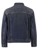 Peserico Cotton Denim Jacket With Vintage Wash And Tailored Details