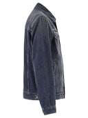 Peserico Cotton Denim Jacket With Vintage Wash And Tailored Details