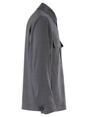 Peserico Lightweight Linen And Wool Blend Jacket With Patch Pockets