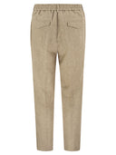 Peserico Jogger In Pure Linen Gabardine