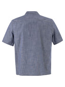 Peserico Lightweight Cotton Chambray Effect Short Sleeve Shirt