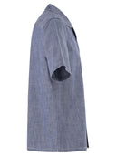 Peserico Lightweight Cotton Chambray Effect Short Sleeve Shirt