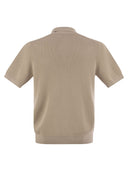 Peserico Polo Cardigan In Pure Cotton Yarn