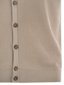 Peserico Polo Cardigan In Pure Cotton Yarn