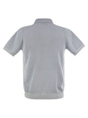 Peserico Polo Shirt In Linen And Cotton Yarn