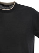Peserico T Shirt In Linen And Cotton Yarn