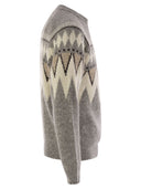 Peserico Jacquard Jersey In Alpaca, Cotton And Wool
