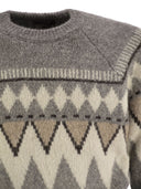 Peserico Jacquard Jersey In Alpaca, Cotton And Wool