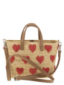 Mc2 Saint Barth Raffia Mini Bag With Shoulder Strap