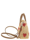 Mc2 Saint Barth Raffia Mini Bag With Shoulder Strap