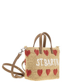 Mc2 Saint Barth Raffia Mini Bag With Shoulder Strap
