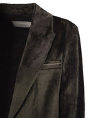 Peserico Velvet Blazer With Thousand Stripes