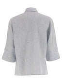 Peserico Pure Linen Striped Canvas Shirt