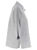 Peserico Pure Linen Striped Canvas Shirt