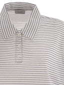 Peserico Striped Cotton Jersey Polo Shirt
