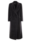 Peserico Long Haired Coat In Alpaca And Wool