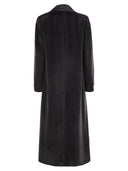 Peserico Long Haired Coat In Alpaca And Wool