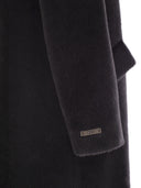 Peserico Long Haired Coat In Alpaca And Wool