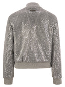 Chaqueta de cultivo de tela de Peserico con bordado de lentejuelas