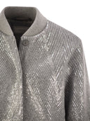 Chaqueta de cultivo de tela de Peserico con bordado de lentejuelas