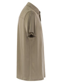 Majestic Short Sleeved Polo Shirt In Lyocell