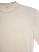 Majestic Crew Neck And Short Sleeved T Shirt In Linen