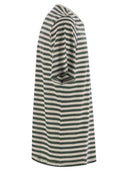 Majestic Striped Linen Crew Neck T Shirt
