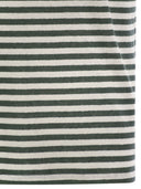 Majestic Striped Linen Crew Neck T Shirt