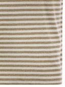 Majestic Striped Linen Crew Neck T Shirt