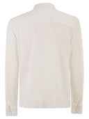 Majestic Stretch Linen Shirt With Front Button Fastening