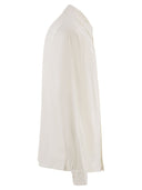 Majestic Stretch Linen Shirt With Front Button Fastening