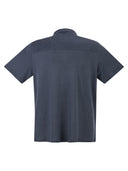 Majestic Stretch Linen Polo Shirt With Button Placket