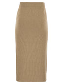 Peserico Long Skirt In Virgin Wool, Silk And Cashmere
