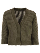 PESICO WOL EN ALPACA MESH CARDIGAN