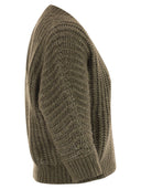 PESICO WOL EN ALPACA MESH CARDIGAN