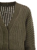 PESICO WOL EN ALPACA MESH CARDIGAN