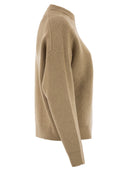 Peserico Crew Neck Jumper In Virgin Wool, Silk And Cashmere