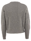 Séter de cuello de tripulación de Peserico con tejedores de cables