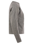 Séter de cuello de tripulación de Peserico con tejedores de cables