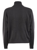 양모, 실크, 루 렉스와 캐시미어의 페세 리코 모의 목 스웨터