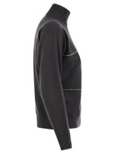 양모, 실크, 루 렉스와 캐시미어의 페세 리코 모의 목 스웨터