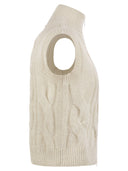 Kamizelka zip kabla peserico w wełnie alpaki